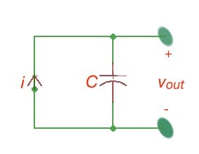 Figure 2. Equivalent circuit piezoelectric sensor