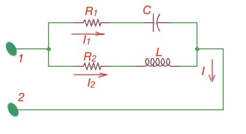 Two-terminal network with parallel branches