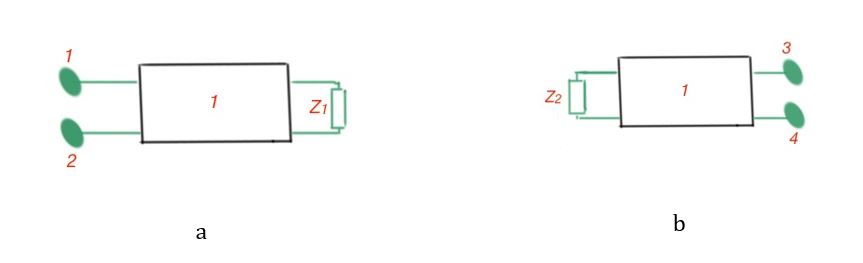  Connection of four-terminals to the load.